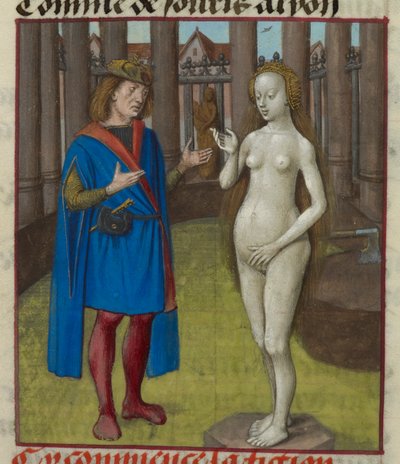 Detail einer Miniatur von Pygmalion und der Statue von Unknown artist