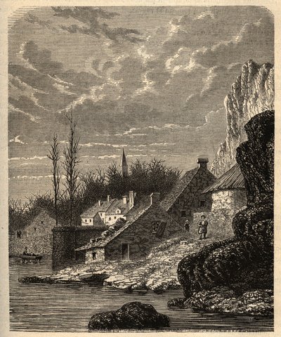 Douarnenez - Finistere - Bretagne - Gravur in "PATRIE - BESCHREIBUNG DER MALERISCHEN FRANKREICH IN 6 BÄNDEN VON LUCIEN HUARD - Ende des 19. Jahrhunderts" von Unknown artist