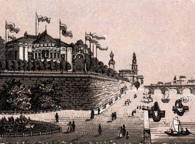 Dresden, Deutschland: Blick auf das Belvedere von Unknown artist