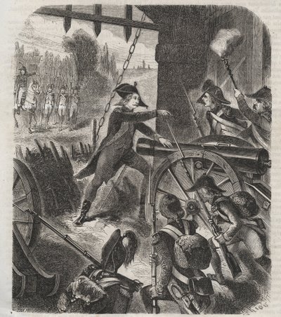 ENGLISCHE REVOLUTION. Heldentat von Desilles - Französische Revolution: der Fall von Nancy. Am 31. August 1790 startete der Marquis de Bouillé eine Repression gegen die Soldaten der Garnison von Nancy von Unknown artist
