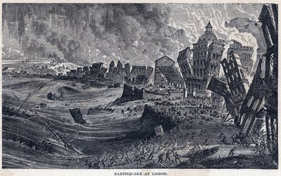 Erdbeben von Lissabon, Portugal am 1. November 1755 von Unknown artist