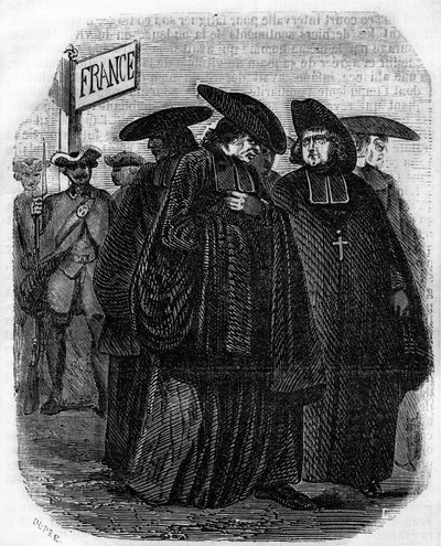 Vertreibung der Jesuiten aus Frankreich durch Urteile der Parlamente im Jahr 1762. von Unknown artist