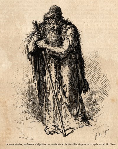 Vater Nikolaus, Professor der Abscheu und Einsiedlermönch von Solovetsk, von seinen Kollegen der Ostkirche als die Vollkommenheit des christlichen Lebens angesehen. Er verfolgt einen einzigartigen Weg des Asketismus, lehnt alle Hygiene und Pflege ab, kleid von Unknown artist