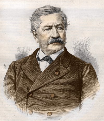 Ferdinand de Lesseps (1805 - 1894), Gravur, Bianchetti-Sammlung von Unknown artist