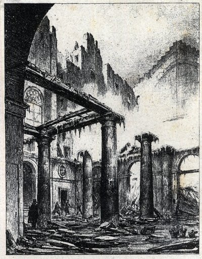 Brand des Italienischen Theaters in Paris 1838 von Unknown artist