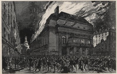 Brand der Opéra Comique in Paris am 25. Mai von Unknown artist