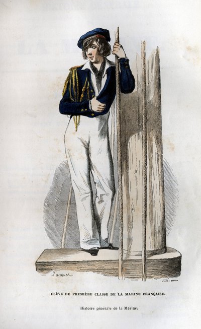 Erstklassiger Schüler der französischen Marine. In „Histoire générale de la marine“ unter der Leitung von Herrn Van Tenac. von Unknown artist