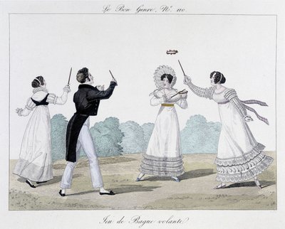 Fliegendes Ring-Spiel - in "The Good Genre", Nr. 110, Anfang des 19. Jahrhunderts von Unknown artist