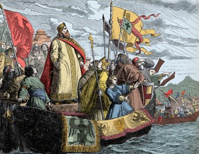 Friedrich Barbarossa überquert nach Kleinasien von Unknown artist