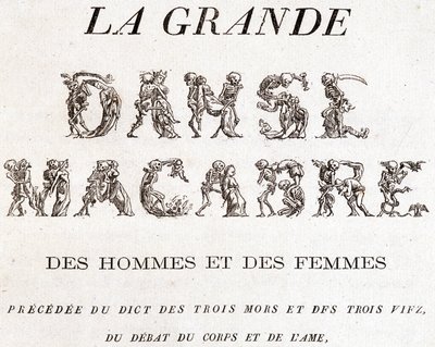 Frontispiz „Der große makabre Tanz der Männer und Frauen“ von Unknown artist
