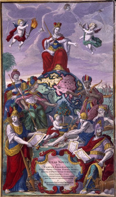 Frontispiz des „Atlas Nouveau“ von Seutter Georges Mattaus von Unknown artist