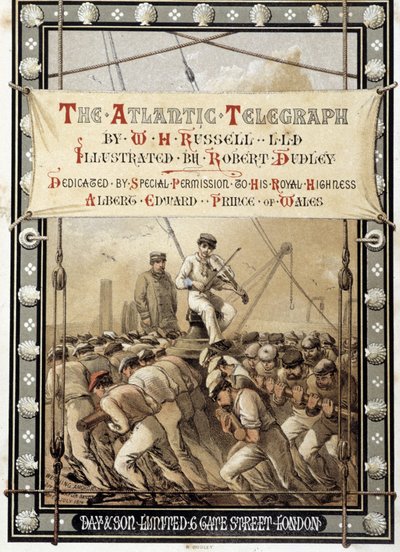 Frontispiz des Buches "Das Atlantische Telegraphenkabel" von W. H. Russel, ca. 1860 von Unknown artist