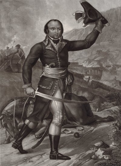 General Thomas-Alexandre Dumas in Uniform eines französischen republikanischen Offiziers - Alexandre Davy de la Pailleterie genannt Dumas (1762-1806) französischer Offizier, Vater des französischen Schriftstellers Alexandre Dumas Vater - le général Thomas  von Unknown artist