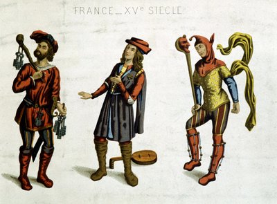 Gefängniswärter, Minnesänger und Narr, aus einem Totentanz von Unknown artist