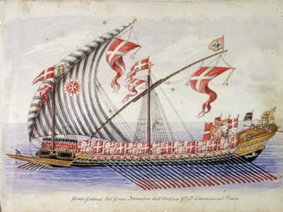 Großes Galeon des Großmeisters des Ordens Gno T Emmanuel Pinto - sd 19. Jahrhundert von Unknown artist