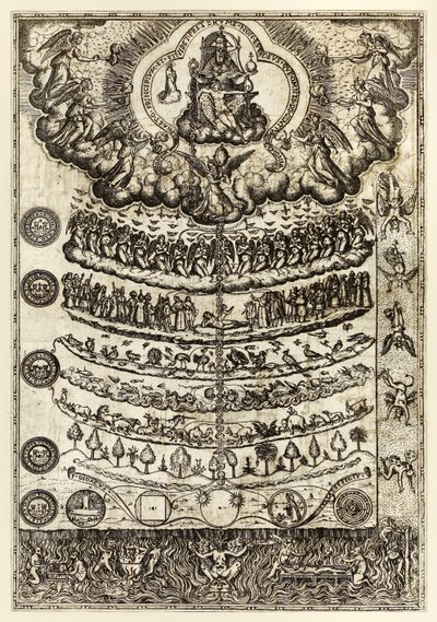 Große Kette des Seins" aus "Rhetorica Christiana ad concionandi et orandi usum accommodate..." von Diego Valadés von Unknown artist