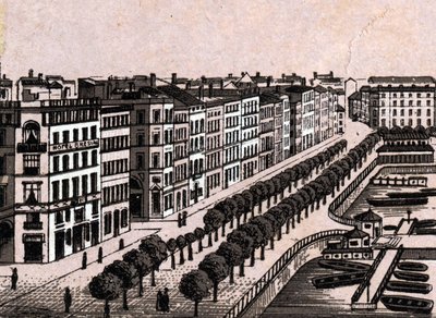 Hamburg, Deutschland: Blick auf den alten Jungfernstieg. aus 