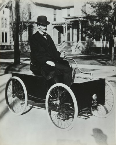 Henri Ford fuhr 1896 sein erstes Benzinauto auf die Straßen von Detroit von Unknown artist
