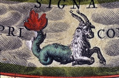 Horoskop: Sternzeichen Steinbock. Gravur aus dem 16. Jahrhundert von Unknown artist