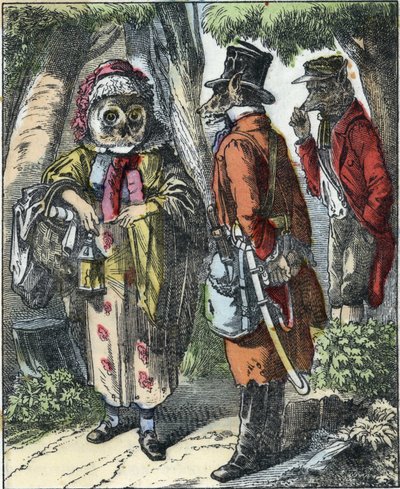 Illustration des Märchens „Gute Mama Schaf“. In „Märchen aus dem Heim für die Kleinen“. Anonyme Gravur des 19. Jahrhunderts. von Unknown artist