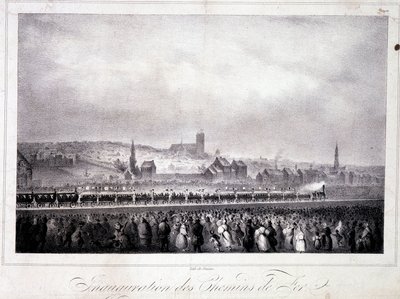 Einweihung der belgischen Eisenbahn in Brüssel, 5. Mai von Unknown artist