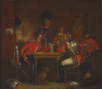Innenraum des Wachraums, mit Soldaten der Life Guards und Royal Horse Guards von Unknown artist