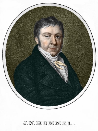 Jean Nepomucene (Jean-Nepomucene) Hummel (Johann Nepomuk Hummel) (1778-1837), österreichischer Pianist und Komponist von Unknown artist