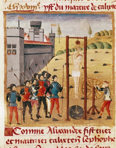 König Alexander der Große beobachtet die Hinrichtung des Adligen Calixten Cephobe von Unknown artist