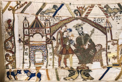König Eduard der Bekenner sendet Harold in die Normandie, Teppich von Bayeux von Unknown artist