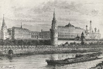 Kreml in Moskau, Russland, Gravur aus Freies Russland von Unknown artist