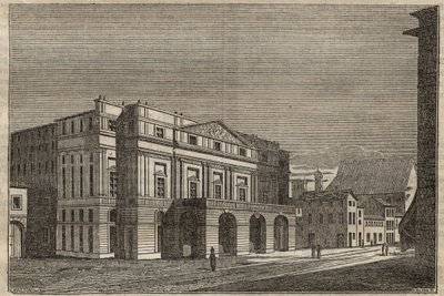 La Scala in Mailand - Ansicht des Theaters La Scala in Mailand, Italien - (Teatro alla Scala Milano) - 1837 von Unknown artist