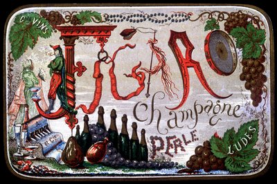 Etikett von Figaro Champagner Perle, sd. 19. Jahrhundert von Unknown artist