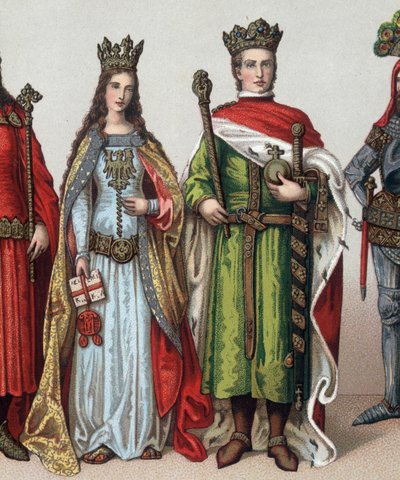 Ladislaus II. oder V. Jagellon (1350-1434), Großherzog von Litauen und König von Polen. Chromolithographie aus dem 19. Jahrhundert. von Unknown artist