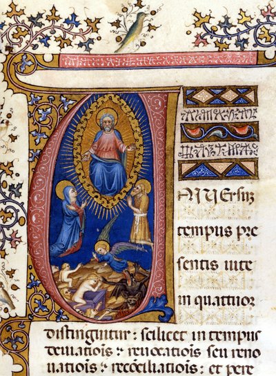 Jüngstes Gericht. Manuskript aus dem 15. Jahrhundert. Mailand, Biblioteca Nazionale Braidense. von Unknown artist