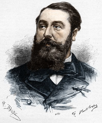 Leo Delibes (1836-1891), französischer Musiker und Komponist. Holzstich von Charles Baude nach Gaston Vuillier - in „Le Monde Illustré“ vom 28. April 1883 von Unknown artist