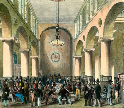 Londoner Börse: Börse in London im 19. Jahrhundert von Unknown artist