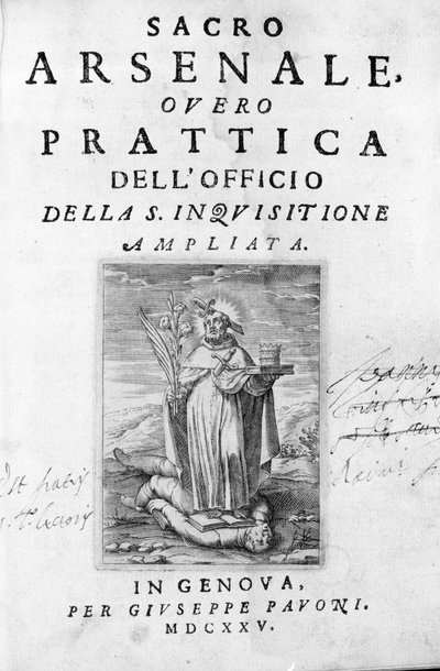 Handbuch des Inquisitors: Praxis der Inquisition, Genua von Unknown artist