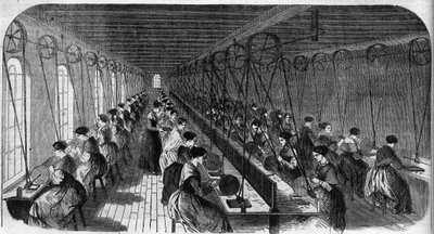 Herstellung von zementierten Federn: Arbeiter in einer Druckwerkstatt in einer Fabrik in Birmingham - Gravur in „Le Journal Illustré“ von Unknown artist