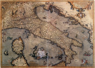 Karte von Italien von Unknown artist