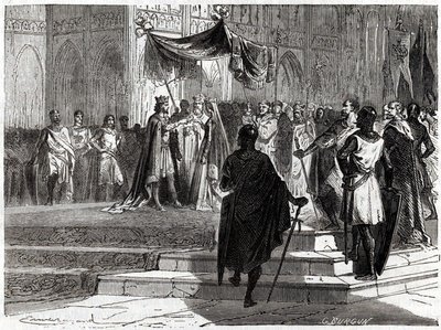Heirat von Ludwig dem Jüngeren (1120 - 1180) mit Alienor von Aquitanien (auch Eleonore von Guyenne genannt) von Unknown artist