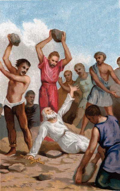 Martyrium des heiligen Pothin, erster Bischof von Lyon und erster Bischof von Gallien unter Marc Aurel in Lyon im Jahr 171 von Unknown artist
