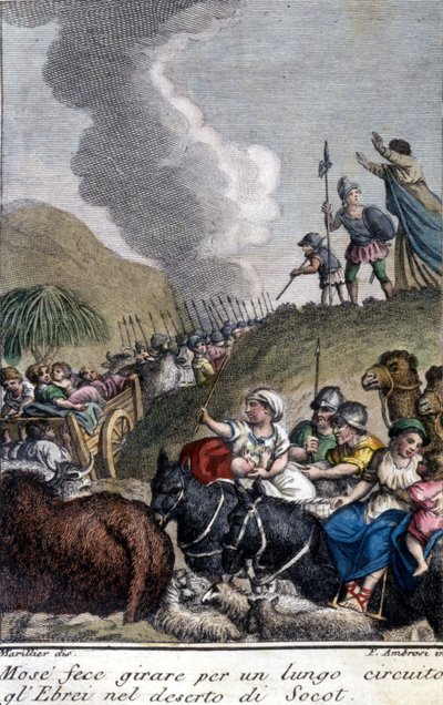 Moses führte das jüdische Volk lange Zeit durch die Wüste Socot von Unknown artist