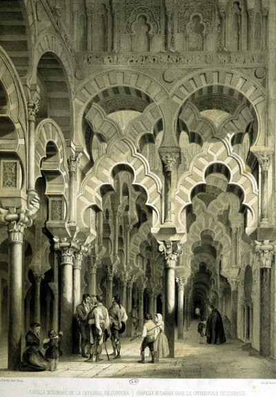 Mozarabische Kapelle in der Kathedrale von Córdoba (ehemalige Moschee) - in „Künstlerisches und monumentales Spanien berühmter Orte und Denkmäler Spaniens“ von Don Genaro Perez de Villa von Unknown artist