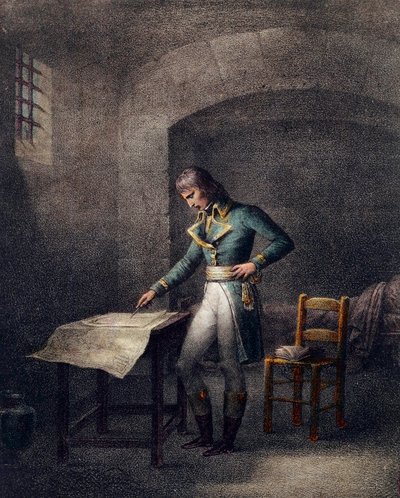 Napoleon I. Bonaparte am Fort von Antibes am 10. August von Unknown artist