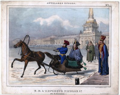 Nikolaus I. von Russland in einem Schlitten von Unknown artist