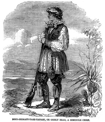 Noo-Shimatt-Tash-Tanaki, oder Grizzlybär, ein Seminolen-Häuptling von Unknown artist