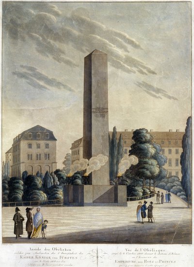Obelisk vor dem Schloss von Weimar von Unknown artist