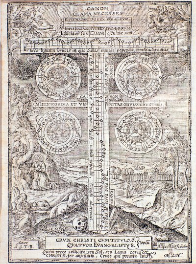 Seite aus dem Compendium Musicae von Adam Gumpelzhaimer von Unknown artist
