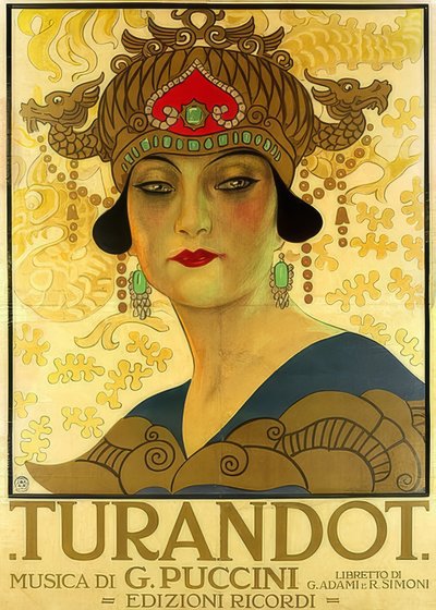 Plakat zur Oper Turandot im Teatro alla Scala von Unknown