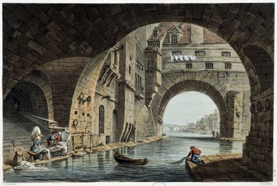 Pont de la Tournelle in Paris gesehen von J.C.Nattes, veröffentlicht von W.Miller in London-1806 von Unknown artist